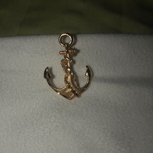 12k gold ankle pendant brooch